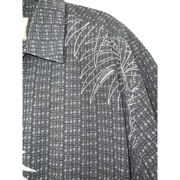 Jamaica JAXX 100% SILK SHORT SLEEVE BLACK PALMS SHIRT - SIZE XL - Picture 5 of 7